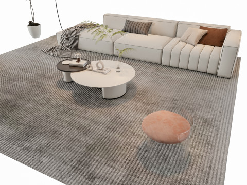 Sofa Coffee table sofa combination 13 3D Model
