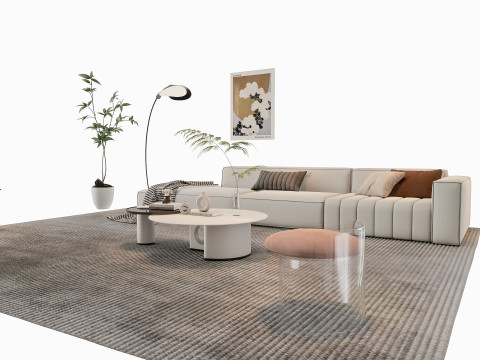 Sofa Coffee table sofa combination 13 3D Model