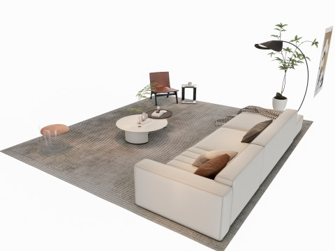 Sofa Coffee table sofa combination 13 3D Model