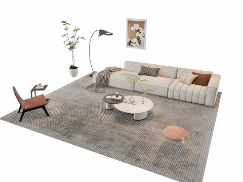 Sofa Coffee table sofa combination 13 3D Model