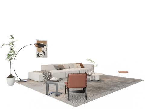 Sofa Coffee table sofa combination 13 3D Model