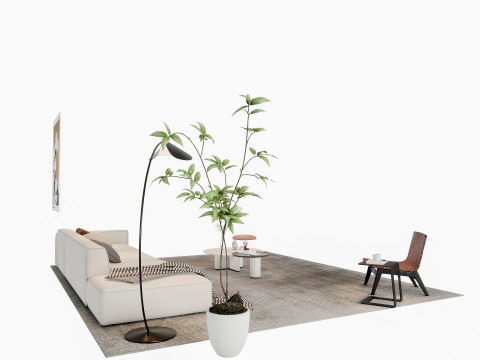 Sofa Coffee table sofa combination 13 3D Model