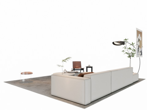 Sofa Coffee table sofa combination 13 3D Model