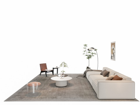 Sofa Coffee table sofa combination 13 3D Model