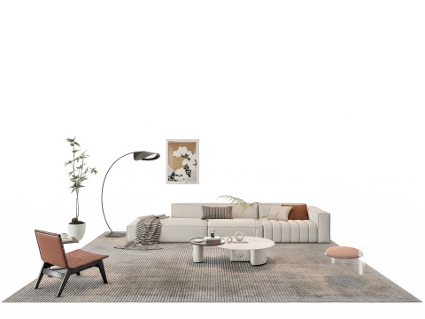 Sofa Coffee table sofa combination 13 3D Model