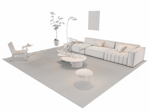 Sofa Coffee table sofa combination 13 3D Model