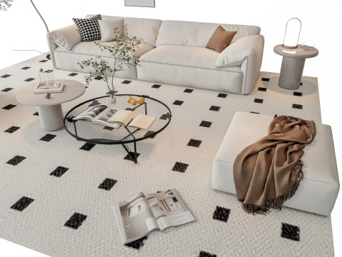 Sofa Coffee table sofa combination 14 3Dモデル