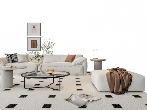 Sofa Coffee table sofa combination 14 3Dモデル
