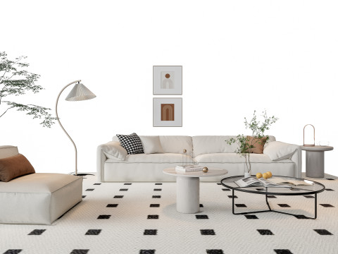 Sofa Coffee table sofa combination 14 3Dモデル