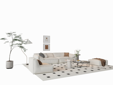 Sofa Coffee table sofa combination 14 3Dモデル