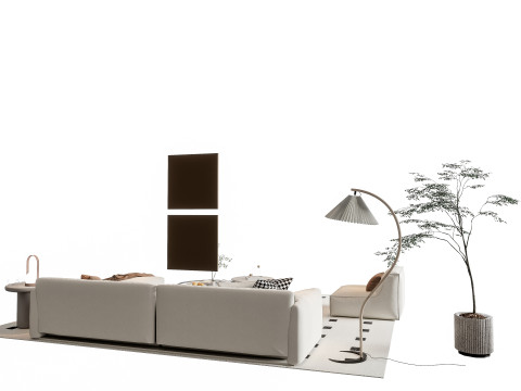 Sofa Coffee table sofa combination 14 3Dモデル