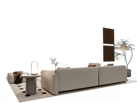 Sofa Coffee table sofa combination 14 3Dモデル