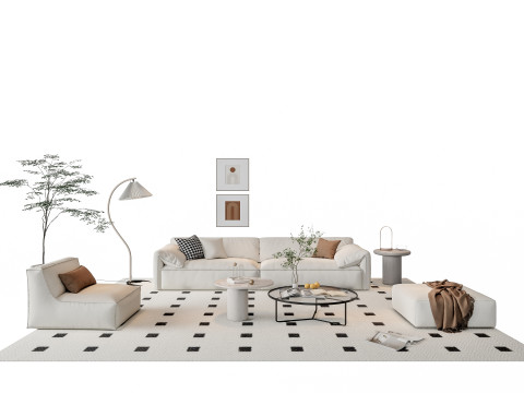 Sofa Coffee table sofa combination 14 3Dモデル