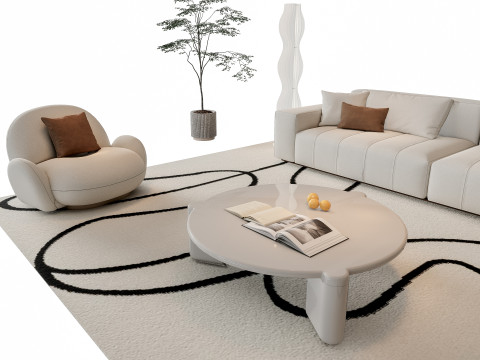 Sofa Coffee table sofa combination 15 3Dモデル
