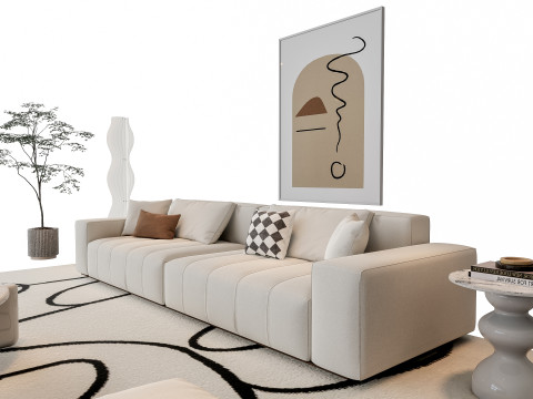 Sofa Coffee table sofa combination 15 3Dモデル