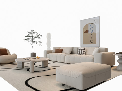Sofa Coffee table sofa combination 15 3Dモデル