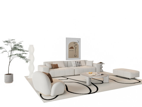 Sofa Coffee table sofa combination 15 3Dモデル