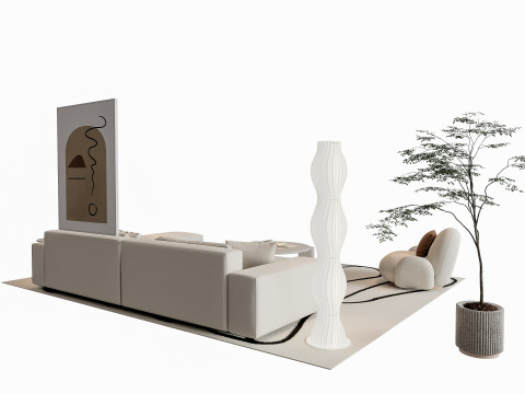 Sofa Coffee table sofa combination 15 3Dモデル
