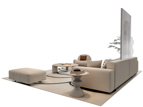 Sofa Coffee table sofa combination 15 3Dモデル