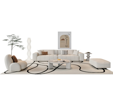 Sofa Coffee table sofa combination 15 3Dモデル