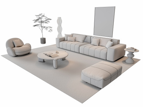 Sofa Coffee table sofa combination 15 3Dモデル
