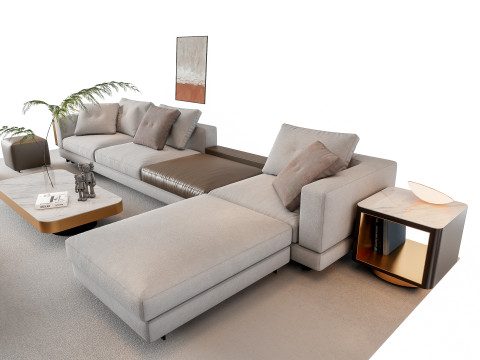 Sofa Coffee table sofa combination 16 3Dモデル