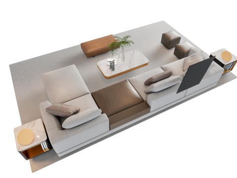 Sofa Coffee table sofa combination 16 3Dモデル
