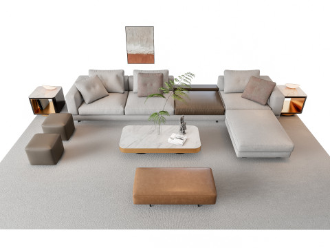 Sofa Coffee table sofa combination 16 3Dモデル