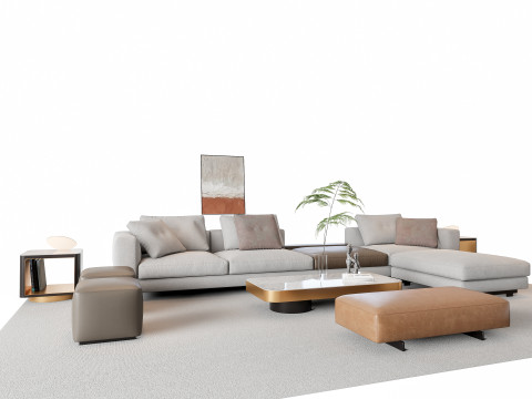 Sofa Coffee table sofa combination 16 3Dモデル