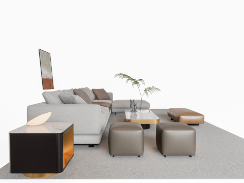 Sofa Coffee table sofa combination 16 3Dモデル