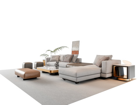 Sofa Coffee table sofa combination 16 3Dモデル