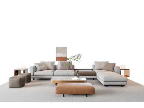 Sofa Coffee table sofa combination 16 3Dモデル