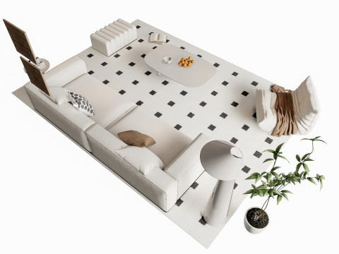 Sofa Coffee table sofa combination 17 Modelo 3D