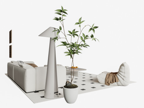 Sofa Coffee table sofa combination 17 Modelo 3D