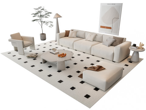Sofa Coffee table sofa combination 18 3Dモデル
