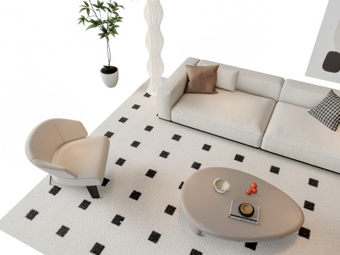 Sofa Coffee table sofa combination 19 3Dモデル