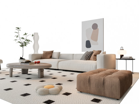 Sofa Coffee table sofa combination 19 3Dモデル