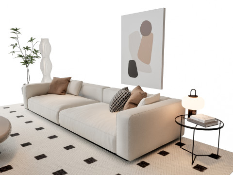 Sofa Coffee table sofa combination 19 3Dモデル