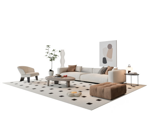 Sofa Coffee table sofa combination 19 3Dモデル