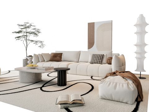 Sofa Coffee table sofa combination 20 3D Model