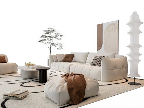 Sofa Coffee table sofa combination 20 3D Model