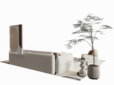 Sofa Coffee table sofa combination 20 3D Model