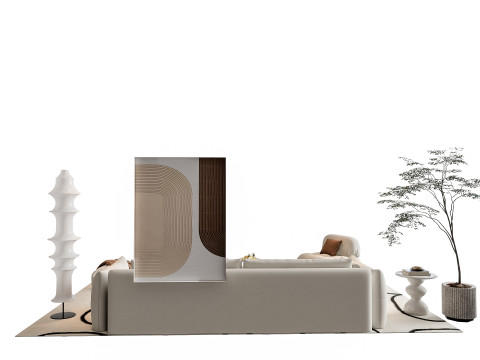Sofa Coffee table sofa combination 20 3D Model