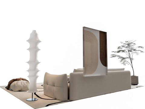 Sofa Coffee table sofa combination 20 3D Model
