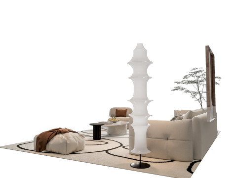 Sofa Coffee table sofa combination 20 3D Model