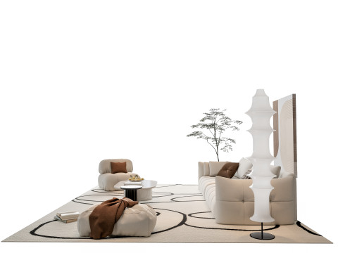 Sofa Coffee table sofa combination 20 3D Model