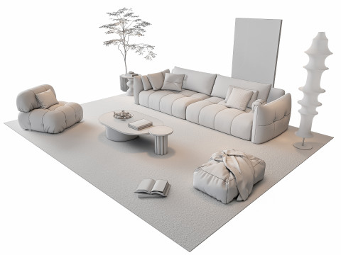 Sofa Coffee table sofa combination 20 3D Model