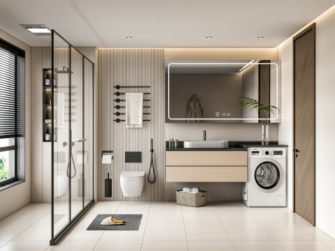 Bathroom full scene 34 3D Model