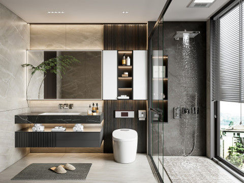 Badkamer volledige sc&egrave;ne 40 3D Model