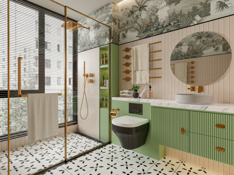 Ванна повна сцена 42 3D Модель